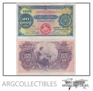 Mozambique Billete 20 Centavos 1914 P-60 VF