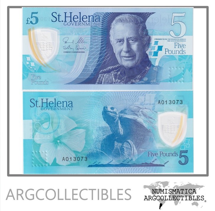 Santa Helena Billete 5 Pounds 2026 P-14 UNC