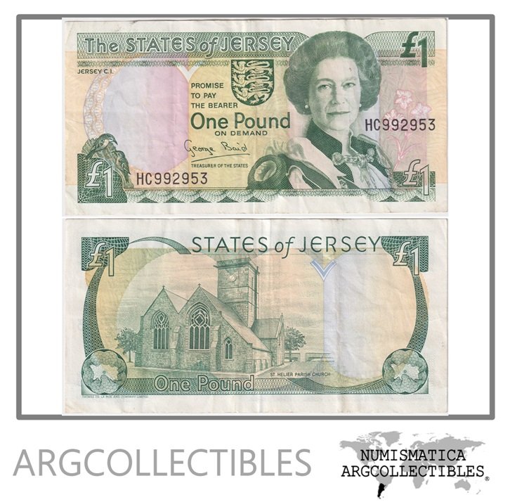 Jersey Billete 1 Pound 1993 P-20 VF+