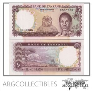 Tanzania Billete 5 Shillings 1966 P-1 UNC