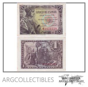 España Billete 1 Peseta 1943 P-126 AU