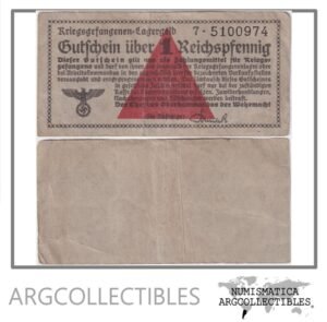 Alemania (Nazi) Billete 1 Reichspfennig 1939 Ro 515 VF (Campo Prisioneros)