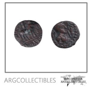 Imperio Kushan (India Antigua) Moneda AE Dirham 90-113 DC Micht AVW2985/3002