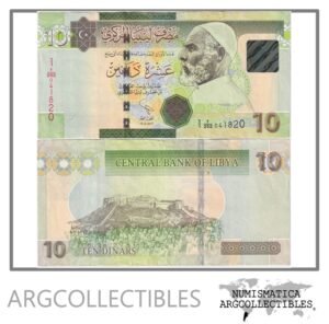 Libia Billete 10 Dinars 2011 P-78 XF+