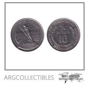 Madagascar Moneda 10 Ariary 1978 Niquel KM-13 FAO AU