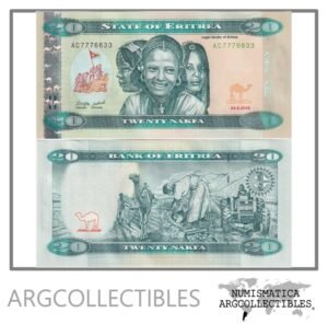 Eritrea Billete 20 Nakfa 2012 P-12 UNC
