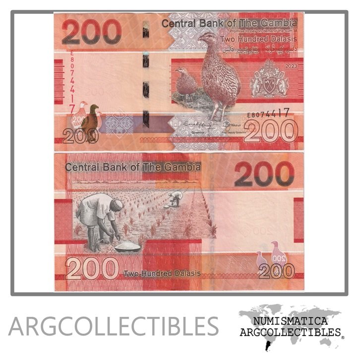 Gambia Billete 200 Dalasis 2023 P-42 XF