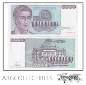 Yugoslavia Billete 100.000.000 Dinara 1993 P-124 UNC