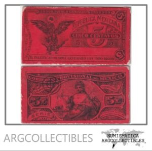 Mexico Billete 5 Centavos 1914 P-S-697 AU (Provisional)