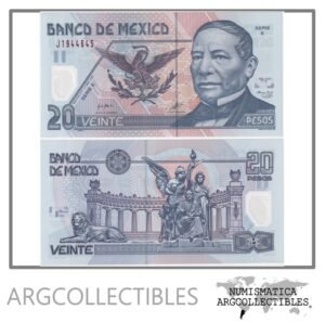 Mexico Billete 20 Pesos 2001 P-116b UNC (Serie E) (Polimero)