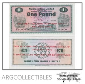 Irlanda del Norte Billete 1 Pound 1970 P-187 UNC (Specimen)