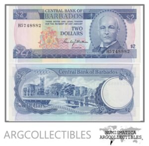 Barbados Billete 2 Dolares 1980 P-30 UNC