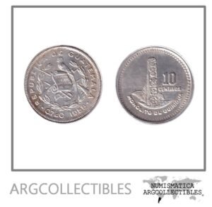 Guatemala Moneda 10 Centavos 1958 Plata 720 KM-256.3 AU