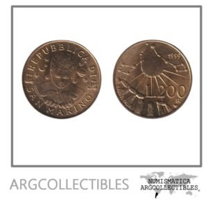 San Marino Moneda 200 Liras 1999 Laton KM-393 UNC