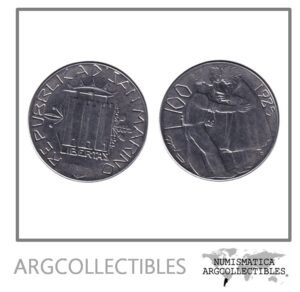 San Marino Moneda 100 Liras 1985 Acero KM-179 UNC