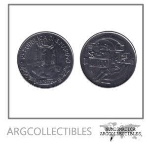 San Marino Moneda 100 Liras 1982 Acero KM-137 UNC