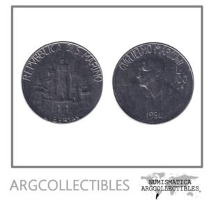 San Marino Moneda 100 Liras 1984 Guillermo Marconi Acero KM-165 UNC