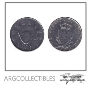 San Marino Moneda 100 Liras 1979 Acero KM-95 UNC