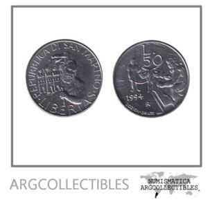 San Marino Moneda 50 Liras 1994 Acero KM-311 UNC