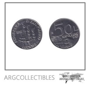 San Marino Moneda 50 Liras 1991 Acero KM-266 UNC