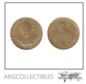 San Marino Moneda 20 Liras 1996 Laton KM-353 UNC