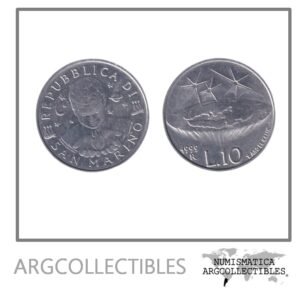 San Marino Moneda 10 Liras 1999 Aluminio KM-389 UNC