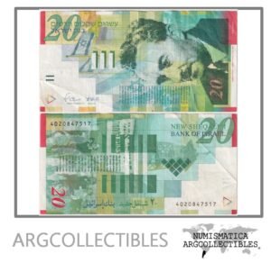 Israel Billete 20 Nuevos Shekels 1968 P-59c VF