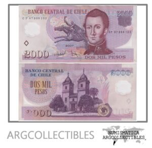 Chile Billete 2.000 Pesos 2007 P-160b XF+ (Polimero)