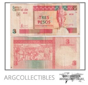 Cuba Billete 3 Pesos 2007 P-FX47 VF (Che Guevara) (CUC)