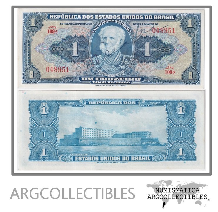 Brasil Billete 1 Cruzeiro 1944 P-132/C-009 UNC