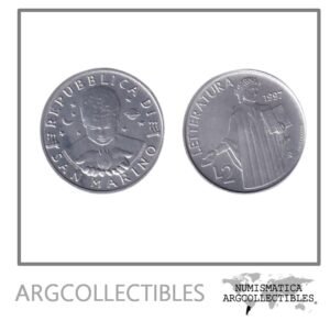 San Marino Moneda 2 Liras 1997 Aluminio KM-360 UNC