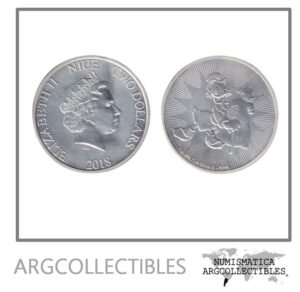 Niue Moneda 2 Dolares 2018 Plata 999 Disney Pato Donald Proof