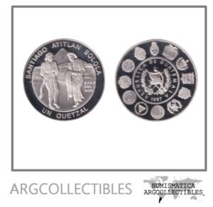 Guatemala Moneda 1 Quetzal 1997 Plata 925 Baile del Son Iberoamericana Proof