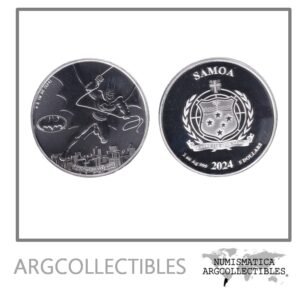 Samoa Moneda 5 Dolares 2024 Plata 999 Batman Proof