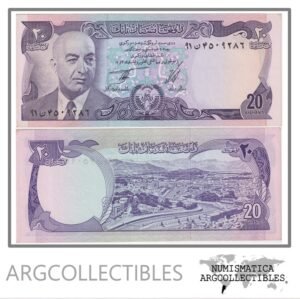 Afganistan Billete 20 Afganis 1975 P-48b UNC