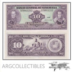 Venezuela Billete 10 Bolivares 1986 P-61a UNC
