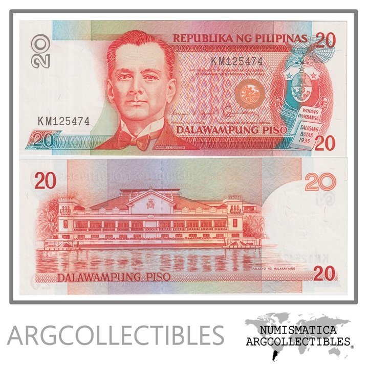 Filipinas Billete 20 Piso 1985 P-170b UNC