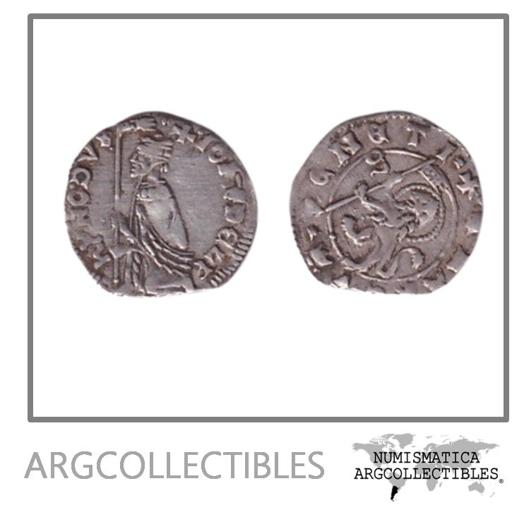 Italia (Venecia) Moneda 1 Soldino 1355-1356 Plata Giovanni Gradenigo Pap-3-6 , Paol-3