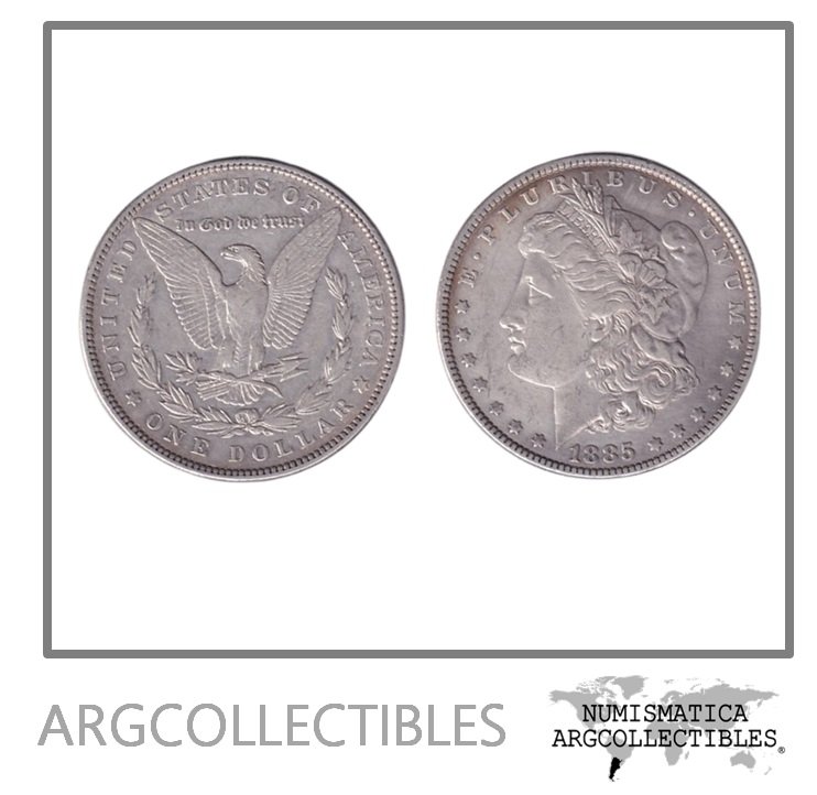 USA Moneda 1 Dolar 1885 Plata 900 Morgan KM-110 XF