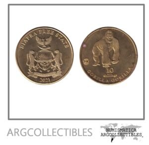 Biafra Moneda 10 Shilling 2021 Gorila Laton AU