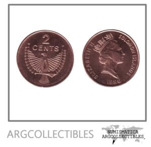 Islas Salomon Moneda 2 Centavos 1996 Aguila Bronce KM-25 UNC