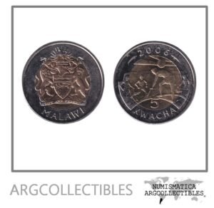 Malawi Moneda 5 Kwacha 2006 Bimetalica KM-57 UNC