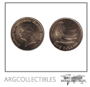 Islas Salomon Moneda 1 Dolar 2025 Rey Carlos III Laton UNC