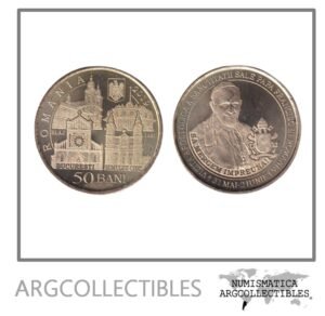 Rumania Moneda 50 Bani 2019 Laton Visita Papa Francisco UNC