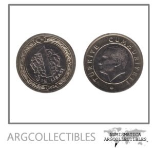 Turquia Moneda 1 Lira 2024 Bimetalica UNC