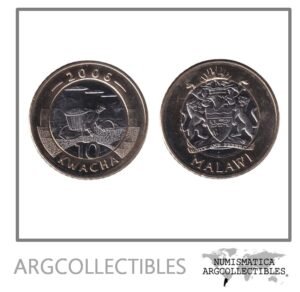Malawi Moneda 10 Kwacha 2006 Bimetalica KM-58 UNC