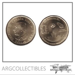 Canada Moneda 2 Dolares 2026 Laton Mundial Futbol UNC