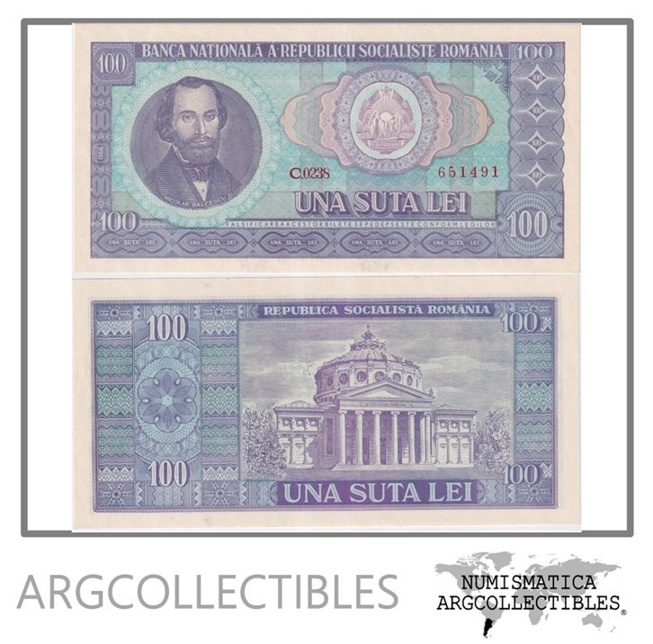 Rumania Billete 100 Lei 1966 P-95 UNC
