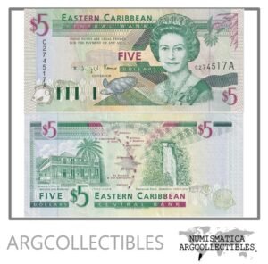 Antigua (Caribe del Este) Billete 5 Dolares 1994 P-31a AU