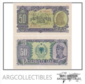Albania Billete 50 Leke 1957 P-29 AU